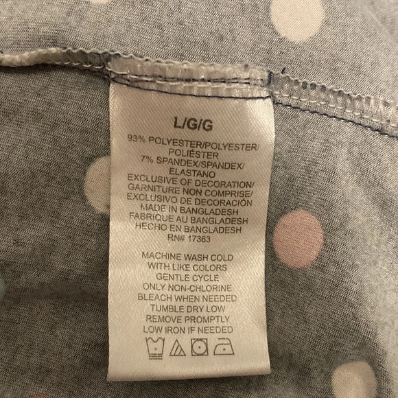 Cuddl Duds Polka Dot Long Sleeve Button Front Pajamas L - Picture 4 of 16